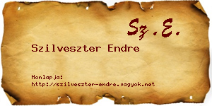 Szilveszter Endre névjegykártya